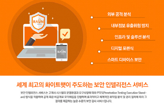 라온시큐어 라온화이트햇센터가 제공하는 보안 인텔리전스 서비스.